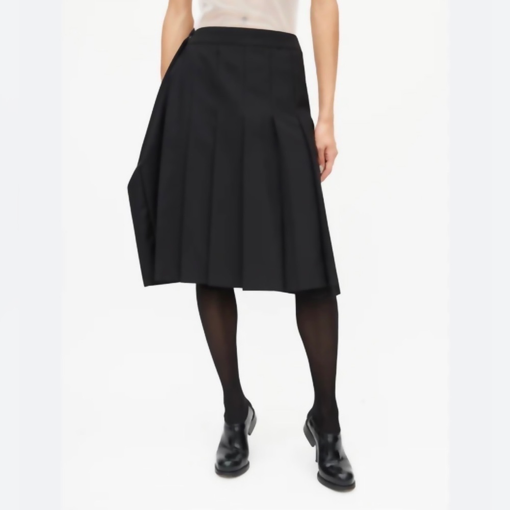 Vintage Simply Manakin Black Box Pleat Academia Skirt Size 10